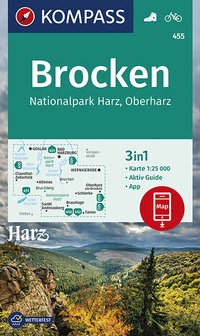 Abbildung von: KOMPASS Wanderkarte Brocken, Nationalpark Harz, Oberharz 1:25T - KOMPASS-Karten