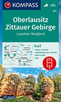 Abbildung von: KOMPASS Wanderkarte Oberlausitz, Zittauer Gebirge, Lausitzer Bergland - KOMPASS-Karten