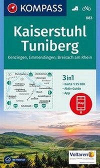 Abbildung von: KOMPASS Wanderkarte Kaiserstuhl, Tuniberg, Kenzingen, Emmendingen, Breisach am Rhein - KOMPASS-Karten