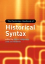 Cover: The Cambridge Handbook of Historical Syntax - Cambridge University Press