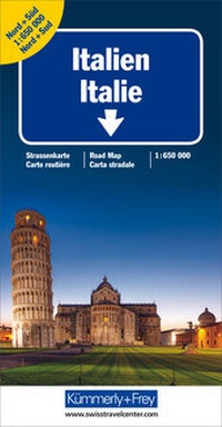 Abbildung von: Italien Nord + Süd Strassenkarte - Kümmerly+Frey