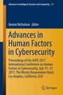 Cover: Advances in Human Factors in Cybersecurity - Springer