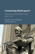 Cover: Canonising Shakespeare - Cambridge University Press