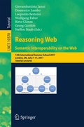 Cover: Reasoning Web. Semantic Interoperability on the Web - Springer