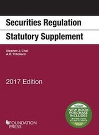 Abbildung von: Securities Regulation Statutory Supplement, 2017 Edition - Foundation Press