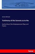 Cover: Testimony of the Sonnets as to the - Hansebooks