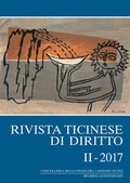 Cover: Rivista ticinese di diritto I-2017 - Helbing & Lichtenhahn