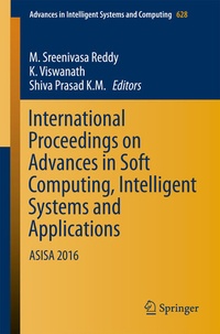 Enlarge image Cover: International Proceedings on Advances in Soft Computing, Intelligent Systems and Applications - Springer