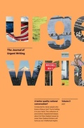 Cover: The Journal of Urgent Writing 2017 - Massey University Press