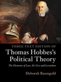 Cover: Three-Text Edition of Thomas Hobbes's Political Theory - Cambridge University Press
