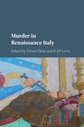 Cover: Murder in Renaissance Italy - Cambridge University Press