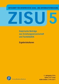Abbildung von: ZISU - Zeitschrift für interpretative Schul- und Unterrichtsforschung - Verlag Barbara Budrich