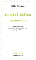 Cover: In drei Zeilen - Diaphanes