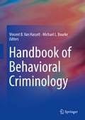 Cover: Handbook of Behavioral Criminology - Springer
