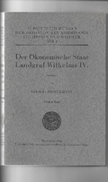 Cover: Der &Ouml;konomische Staat Landgraf Wilhelms IV. - Historische Kommission f&uuml;r Hessen