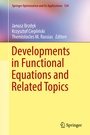 Cover: Developments in Functional Equations and Related Topics - Springer