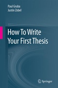 Bild: How To Write Your First Thesis - Springer
