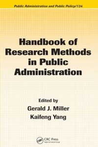 Enlarge image Cover: Handbook of Research Methods in Public Administration - CRC Press