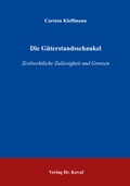 Cover: Die G&uuml;terstandsschaukel - Kovac, Dr. Verlag