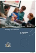 Cover: The Patient-doctor Consultation in Primary Care - Royal College of General Practitioners