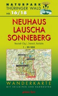 Abbildung von: Wanderkarte Neuhaus, Lauscha, Sonneberg - grünes herz