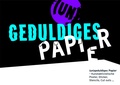 Cover: (UN)GEDULDIGES PAPIER - efau verlag