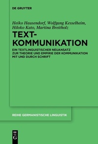 Abbildung von: Textkommunikation - De Gruyter