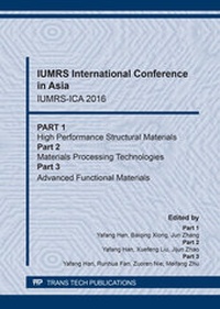 Enlarge image Cover: IUMRS International Conference in Asia - Trans Tech Publications Ltd