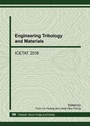 Cover: Engineering Tribology and Materials - Trans Tech Publications Ltd