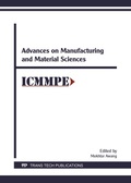 Cover: Advances on Manufacturing and Material Sciences - Trans Tech Publications Ltd