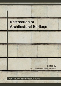 Abbildung von: Restoration of Architectural Heritage - Trans Tech Publications Ltd