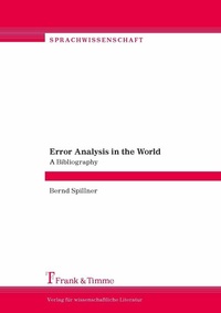 Abbildung von: Error Analysis in the World. A Bibliography - Frank & Timme