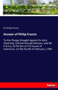 Cover: Answer of Philip Francis - Hansebooks