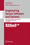 Cover: Engineering Secure Software and Systems - Springer