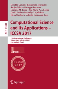 Enlarge image Cover: Computational Science and Its Applications - ICCSA 2017 - Springer