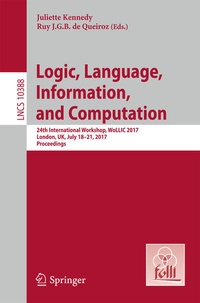 Enlarge image Cover: Logic, Language, Information, and Computation - Springer