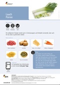 Cover: Lebensmittel-Infoblatt: Lauch/Porree - Bundesanstalt f&uuml;r Landwirtschaft und Ern&auml;hrung