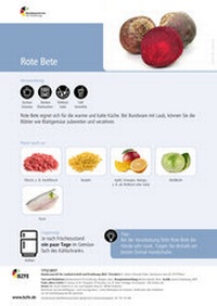 Enlarge image Cover: Lebensmittel-Infoblatt: Rote Beete - Bundesanstalt für Landwirtschaft und Ernährung
