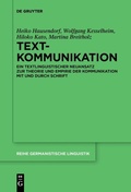 Cover: Textkommunikation - De Gruyter