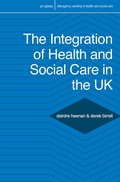 Cover: The Integration of Health and Social Care in the UK - Bloomsbury Academic
