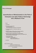Cover: Quantification of Miniaturization in the Field of Computers and other Fields of Technology and a Measure of this - Cuvillier Verlag