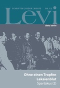 Cover: Levi - Gesammelte Schriften, Reden und Briefe / Gesammelte Schriften, Reden und Briefe Band I/2 - Dietz