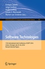 Cover: Software Technologies - Springer
