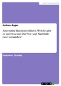 Cover: Alternative Rechenverfahren. Welche gibt es und was sind ihre Vor- und Nachteile (im Unterricht)? - GRIN Verlag