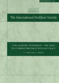 Cover: Soil Analysis Techniques - International Fertiliser Society