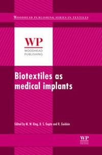 Enlarge image Cover: Biotextiles as Medical Implants - Woodhead Publishing Ltd