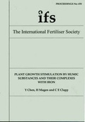 Cover: Plant Growth Stimulation by Humic Substances and Their Complexes with Iron - International Fertiliser Society