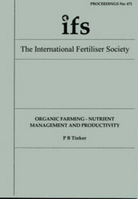 Enlarge image Cover: Organic Farming - International Fertiliser Society