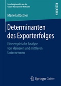 Cover: Determinanten des Exporterfolges - Springer Gabler