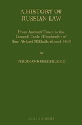 Cover: A History of Russian Law - Martinus Nijhoff